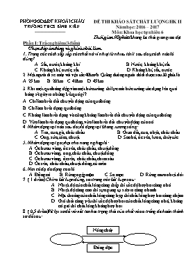 Đề thi khảo sát chất lượng học kỳ II môn Sinh học Lớp 6 - Năm học 2016-2017 - Trường THCS Bình Kiểu (Có đáp án)
